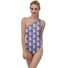 Halloween Ghost Bat To One Side Swimsuit by Dutashop