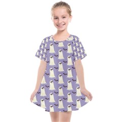 Halloween Ghost Bat Kids  Smock Dress by Dutashop