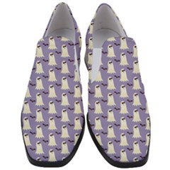 Halloween Ghost Bat Women Slip On Heel Loafers by Dutashop