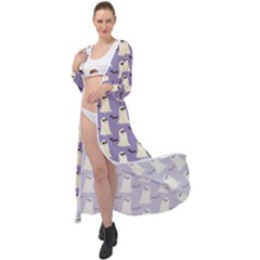 Halloween Ghost Bat Maxi Chiffon Beach Wrap by Dutashop