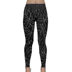 Autumn Leaves Black Classic Yoga Leggings