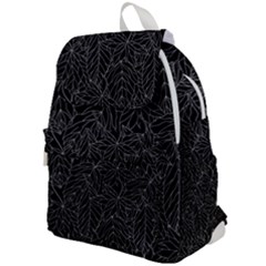 Autumn Leaves Black Top Flap Backpack by Dutashop