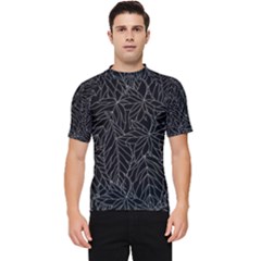 Autumn Leaves Black Men s Short Sleeve Rash Guard by Dutashop