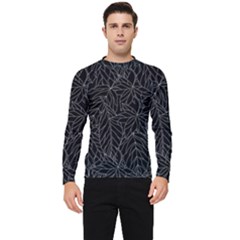 Autumn Leaves Black Men s Long Sleeve Rash Guard by Dutashop