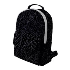 Autumn Leaves Black Flap Pocket Backpack (large) by Dutashop