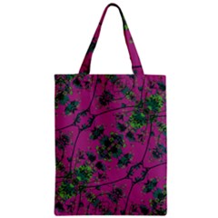 Modern Floral Collage Print Pattern Zipper Classic Tote Bag by dflcprintsclothing