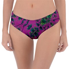 Modern Floral Collage Print Pattern Reversible Classic Bikini Bottoms by dflcprintsclothing