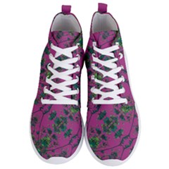 Modern Floral Collage Print Pattern Men s Lightweight High Top Sneakers by dflcprintsclothing