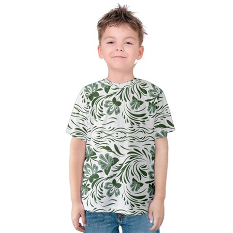 Green Leaves Kids  Cotton Tee by Eskimos