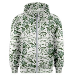 Green Leaves Men s Zipper Hoodie by Eskimos