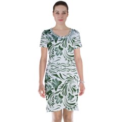 Green Leaves Short Sleeve Nightdress by Eskimos