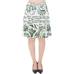 Green Leaves Velvet High Waist Skirt by Eskimos