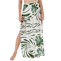 Green Leaves Maxi Chiffon Tie-up Sarong by Eskimos