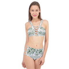 Green Leaves Cage Up Bikini Set by Eskimos