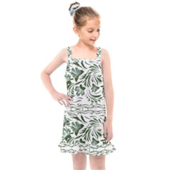 Green Leaves Kids  Overall Dress by Eskimos