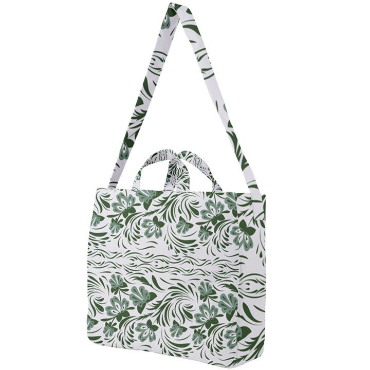 Green leaves Square Shoulder Tote Bag