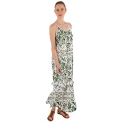 Green Leaves Cami Maxi Ruffle Chiffon Dress by Eskimos