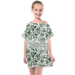 Green Leaves Kids  One Piece Chiffon Dress by Eskimos