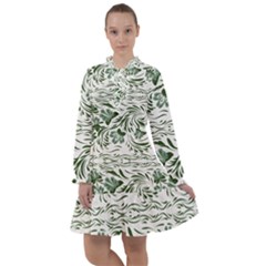 Green Leaves All Frills Chiffon Dress by Eskimos