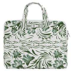 Green Leaves Macbook Pro Double Pocket Laptop Bag by Eskimos