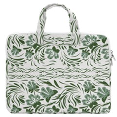 Green Leaves Macbook Pro Double Pocket Laptop Bag (large) by Eskimos