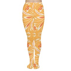 Orange pattern Tights