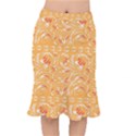 Orange pattern Short Mermaid Skirt View1