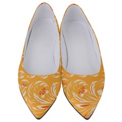 Orange Pattern Women s Low Heels