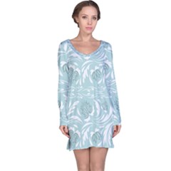 Blue Ornament Long Sleeve Nightdress by Eskimos