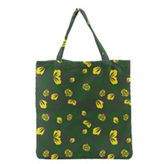 Yellow Flowers Grocery Tote Bag by Eskimos