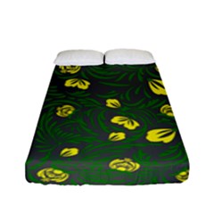 Yellow Flowers Fitted Sheet (full/ Double Size) by Eskimos