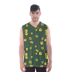 Yellow Flowers Men s Basketball Tank Top by Eskimos