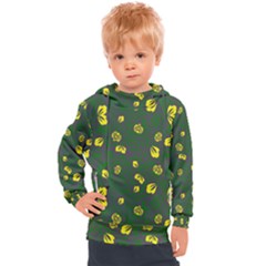 Yellow Flowers Kids  Hooded Pullover by Eskimos