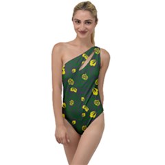 Yellow Flowers To One Side Swimsuit by Eskimos