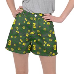 Yellow Flowers Ripstop Shorts by Eskimos