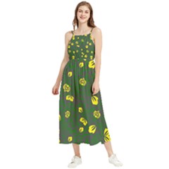 Yellow Flowers Boho Sleeveless Summer Dress by Eskimos