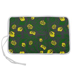 Yellow Flowers Pen Storage Case (m) by Eskimos