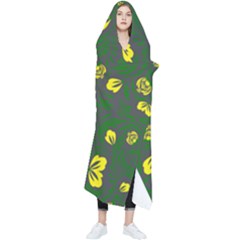 Yellow Flowers Wearable Blanket by Eskimos