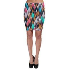 Abstract Triangle Tree Bodycon Skirt by Dutashop