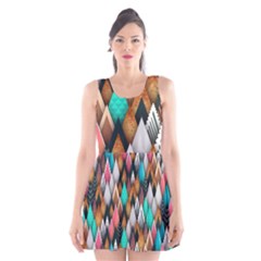 Abstract Triangle Tree Scoop Neck Skater Dress by Dutashop