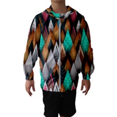 Abstract Triangle Tree Kids  Hooded Windbreaker by Dutashop