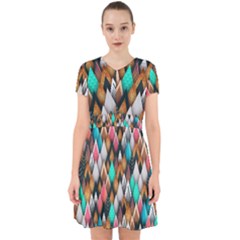 Abstract Triangle Tree Adorable In Chiffon Dress by Dutashop