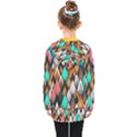 Abstract Triangle Tree Kids  Double Breasted Button Coat View2