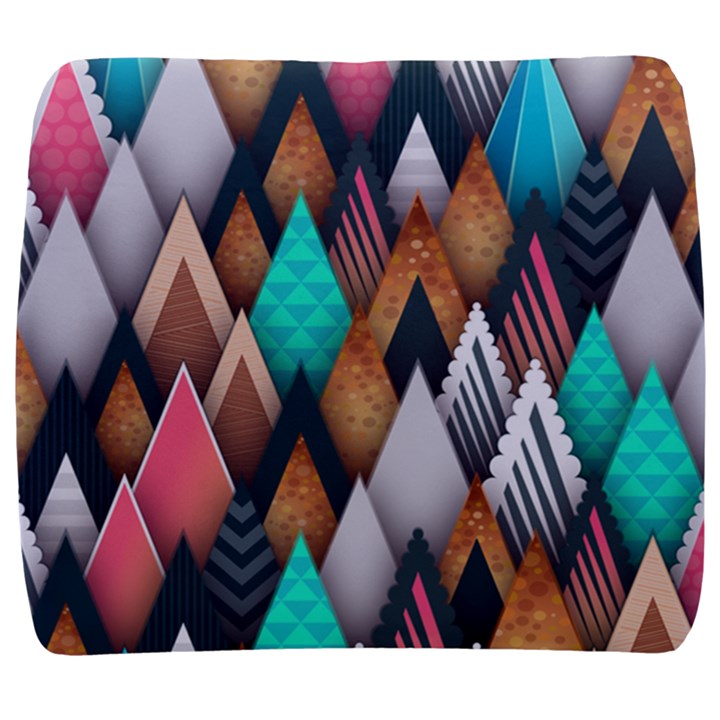 Abstract Triangle Tree Back Support Cushion