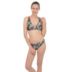 Abstract Triangle Tree Classic Banded Bikini Set  by Dutashop