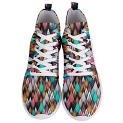 Abstract Triangle Tree Men s Lightweight High Top Sneakers