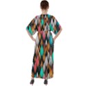 Abstract Triangle Tree V-Neck Boho Style Maxi Dress View2