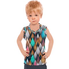 Abstract Triangle Tree Kids  Sport Tank Top