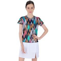 Abstract Triangle Tree Women s Sports Top by Dutashop