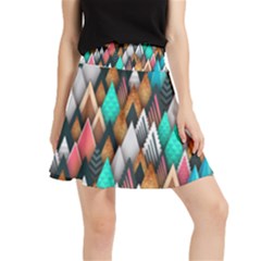 Abstract Triangle Tree Waistband Skirt by Dutashop